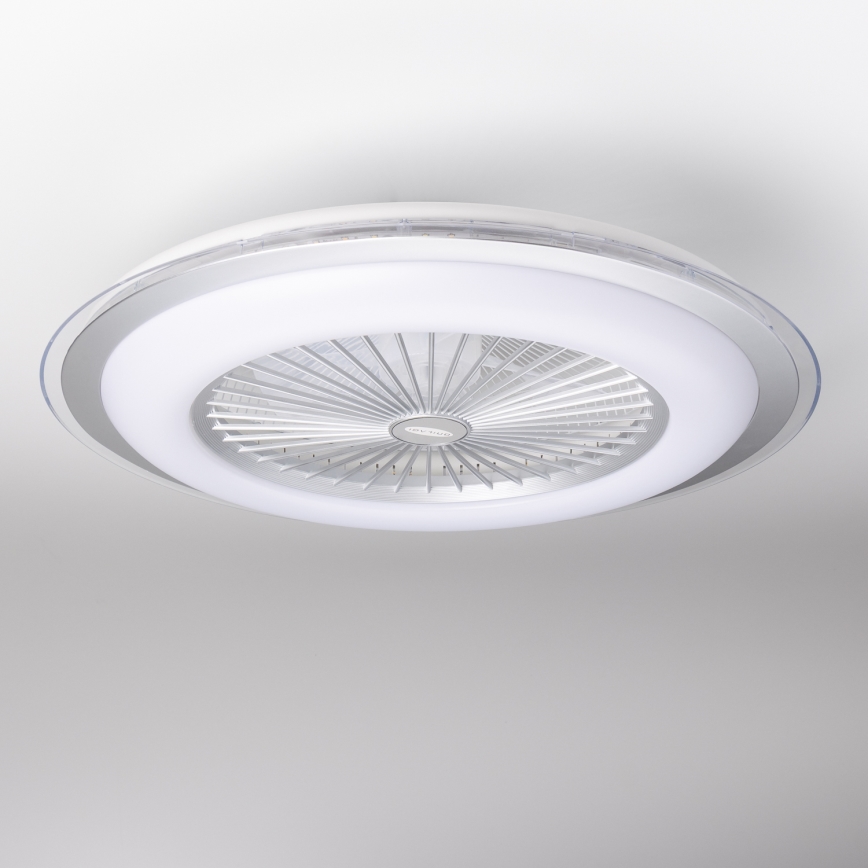 Brilagi - LED Світильник з регулюванням яскравості та вентилятором RONDA LED/48W/230V 3000-6000K сріблястий + пульт дистанційного керування