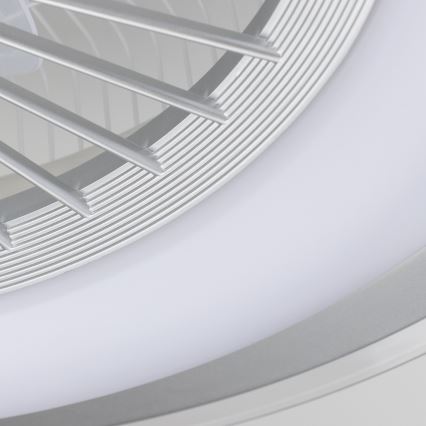 Brilagi - LED Світильник з регулюванням яскравості та вентилятором RONDA LED/48W/230V 3000-6000K сріблястий + пульт дистанційного керування