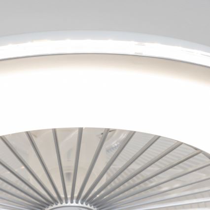 Brilagi - LED Світильник з регулюванням яскравості та вентилятором RONDA LED/48W/230V 3000-6000K сріблястий + пульт дистанційного керування