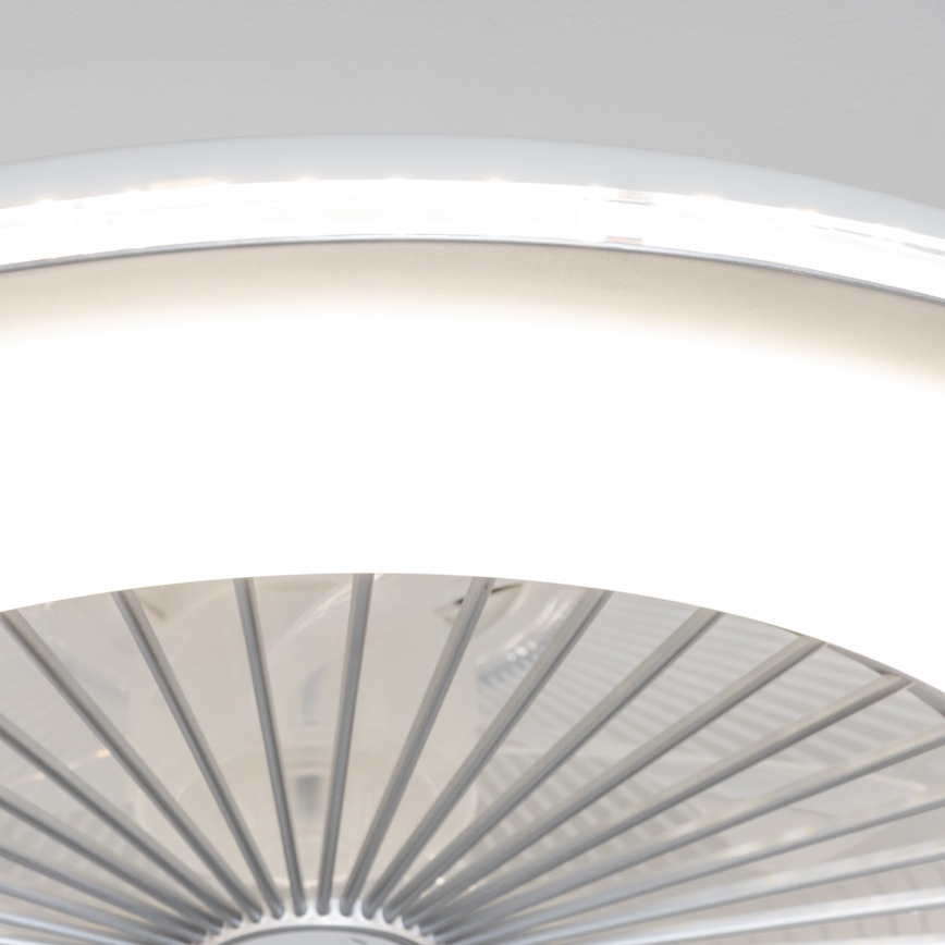 Brilagi - LED Світильник з регулюванням яскравості та вентилятором RONDA LED/48W/230V 3000-6000K сріблястий + пульт дистанційного керування