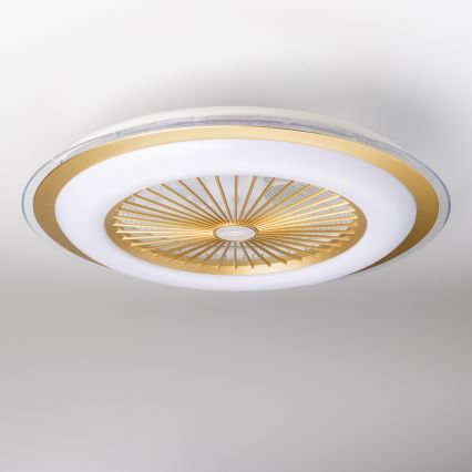 Brilagi - LED Світильник з регулюванням яскравості та вентилятором RONDA LED/48W/230V 3000-6000K золотистий + дистанційне керування