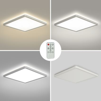 Brilagi - LED стельовий світильник ULTRA SLIM з регулюванням яскравості LED/18W/230V 2700-6500K 30x30 cm білий + пульт дистанційного керування