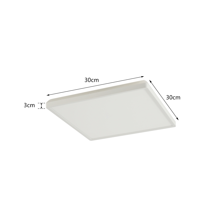 Brilagi - LED стельовий світильник ULTRA SLIM з регулюванням яскравості LED/18W/230V 2700-6500K 30x30 cm білий + пульт дистанційного керування