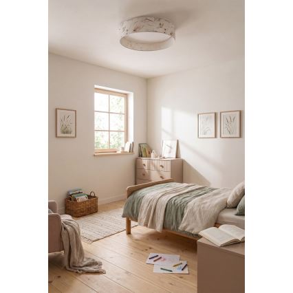 Brilagi - LED затемнюваний стельовий світильник VELVET SMARTIX LED/24W/230V 3000-6000K діаметр 45 см білий/з квітковим візерунком Wi-Fi Tuya Beacon + пульт дистанційного керування