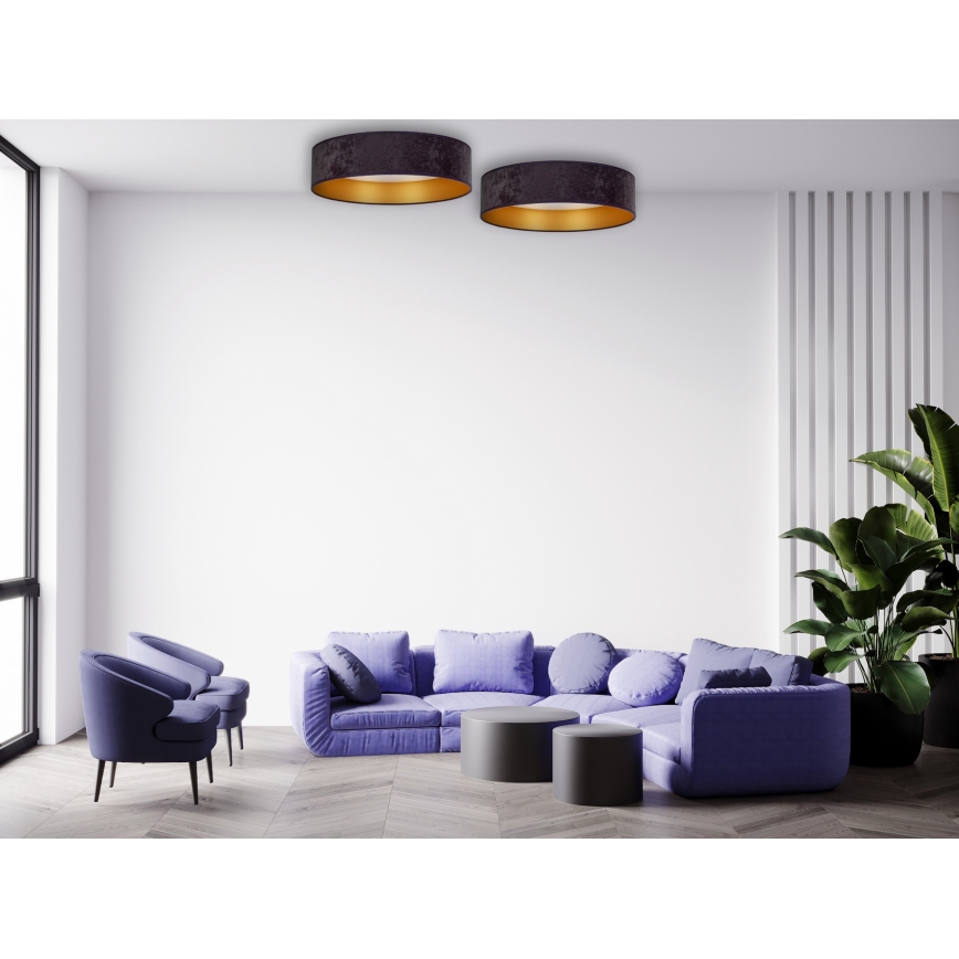 Brilagi - Стельовий LED світильник з регулюванням яскравості VELVET SMART LED/36W/230V ⌀ 55 см 2700-6500K Wi-Fi Tuya сірий/золотий + дистанційне керування