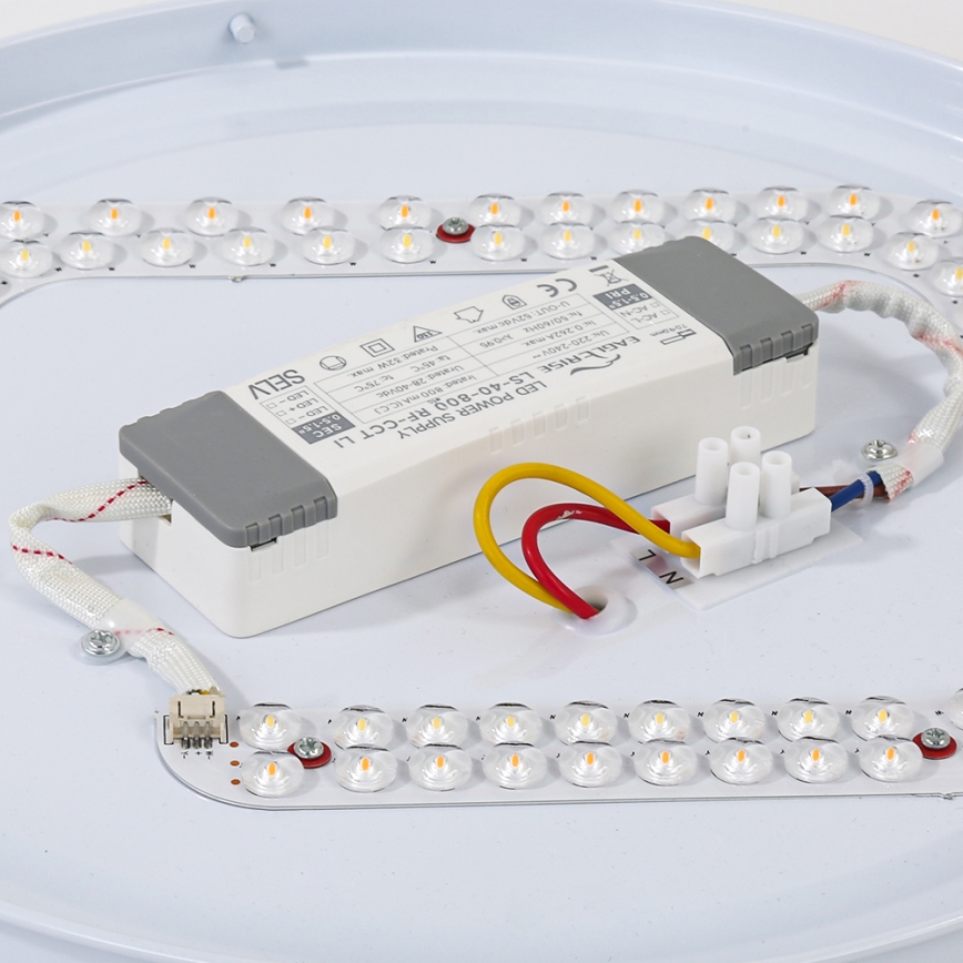Брілагі - світлодіодний стельовий світильник WOODROUND LED/30W/230V 3000-6000K діаметр 40 см дерев'яний CRI 90 + пульт дистанційного керування
