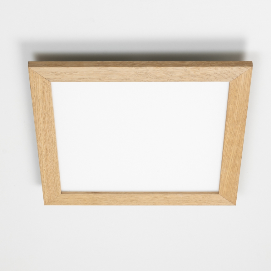 Brilagi - LED стельовий світильник зі змінною яскравістю SLIMFRAME WOOD LED/36W/230V 49,5x49,5 cm 3000-6000K коричневий + дистанційне керування