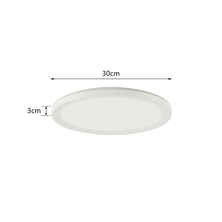 Brilagi - LED-стельовий світильник ULTRA SLIM з регульованою яскравістю LED/18W/230V 2700-6500K діаметр 30 cm білий + пульт дистанційного керування