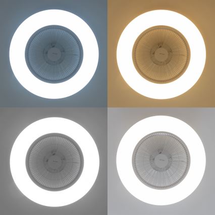 Brilagi - Світильник з вентилятором AURA LED/38W/230V 3000-6000K білий з диммером + дистанційне керування