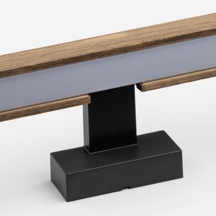 Brilagi - Світлодіодне дзеркальне освітлення для ванної WOODY MIRROR LED/8W/230V 40 см IP44 дуб горіх/чорний