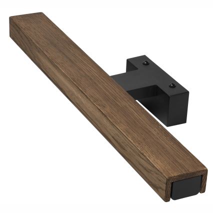 Brilagi - Світлодіодне дзеркальне освітлення для ванної WOODY MIRROR LED/8W/230V 40 см IP44 дуб горіх/чорний