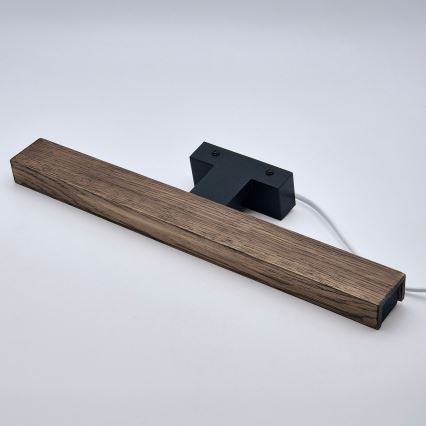 Brilagi - Світлодіодне дзеркальне освітлення для ванної WOODY MIRROR LED/8W/230V 40 см IP44 дуб горіх/чорний