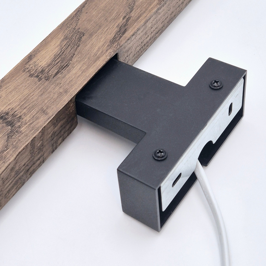 Brilagi - Світлодіодне дзеркальне освітлення для ванної WOODY MIRROR LED/8W/230V 40 см IP44 дуб горіх/чорний