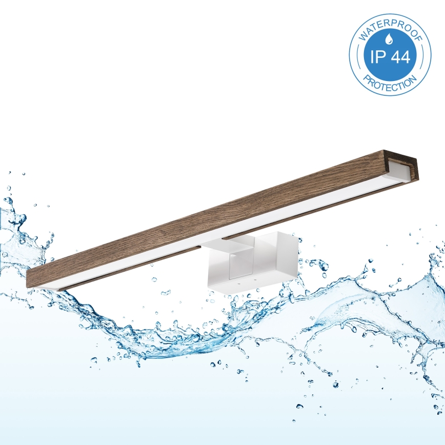 BRILAGI - LED-освітлення дзеркала для ванної 3v1 WOODY MIRROR 3v1 LED/12W/230V 60 см IP44 білий/дуб-горіх