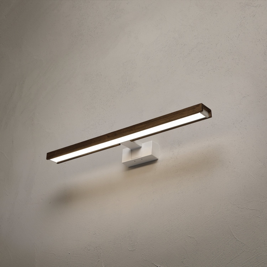 BRILAGI - LED-освітлення дзеркала для ванної 3v1 WOODY MIRROR 3v1 LED/12W/230V 60 см IP44 білий/дуб-горіх