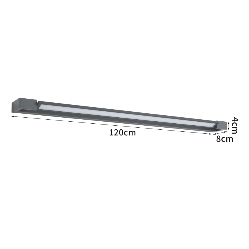 Brilagi - LED-освітлення для дзеркала у ванній AQUA LINE LED/36W/230V 120 cm IP44 антрацит CRI 90