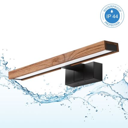 BRILAGI - LED-освітлення дзеркала для ванної 3-в-1 WOODY MIRROR LED/8W/230V 40 cm IP44 чорний/дуб
