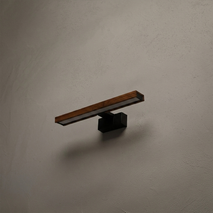 BRILAGI - LED-освітлення дзеркала для ванної 3-в-1 WOODY MIRROR LED/8W/230V 40 cm IP44 чорний/дуб