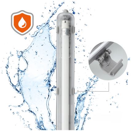 BRILAGI - LED технічний пило-вологозахищений світильник OPTIMA T8 1xG13/18W/230V 4000K IP65 128 cm