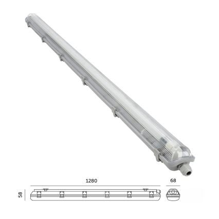 BRILAGI - LED технічний пило-вологозахищений світильник OPTIMA T8 1xG13/18W/230V 4000K IP65 128 cm