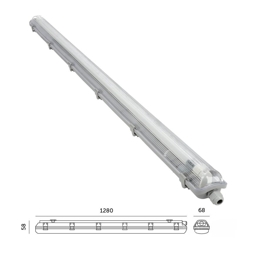 BRILAGI - LED технический пылезащищённый светильник OPTIMA T8 1xG13/18W/230V 4000K IP65 128 см