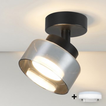 Brilagi - LED Точечный светильник AURA LUX 1xGX53/30Вт/230В диаметр 13 см чёрный/дымчатый
