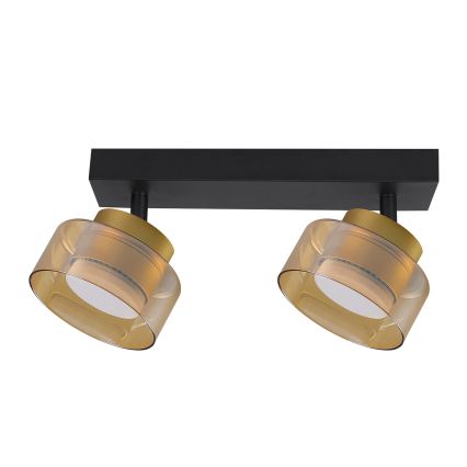 BRILAGI - LED Точечный светильник AURA LUX 2xGX53/30W/230V чёрный/золотой