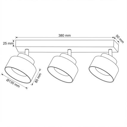 Brilagi - LED Точечный светильник AURA LUX 3xGX53/30W/230V чёрный/дымчатый