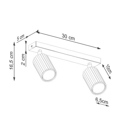 Brilagi - LED точечный светильник CRESTO 2xGU10/10 Вт/230 В розовый