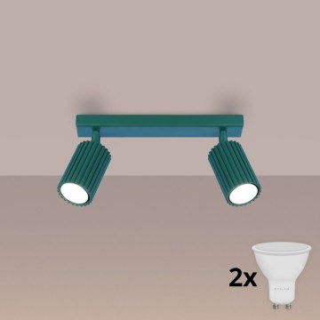 Brilagi - LED точечный светильник CRESTO 2xGU10/10W/230V бирюзовый
