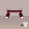 Brilagi - LED точечный светильник CRESTO 2xGU10/10W/230V бордовый