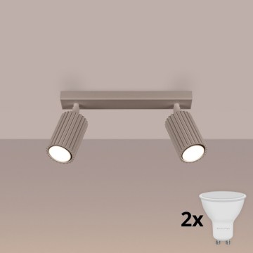 Brilagi - LED точечный светильник CRESTO 2xGU10/10W/230V taupe