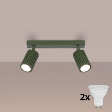 Brilagi - LED точечный светильник CRESTO 2xGU10/10W/230V зелёный