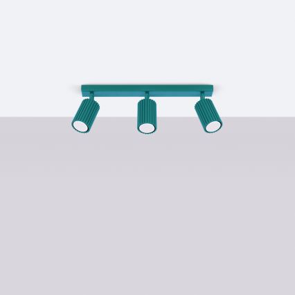 Brilagi - LED-точечный светильник CRESTO 3xGU10/10W/230V бирюзовый