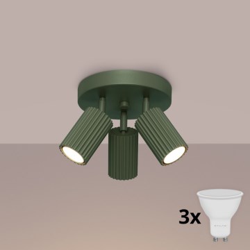 Brilagi - LED точечный светильник CRESTO 3xGU10/10W/230V зеленый