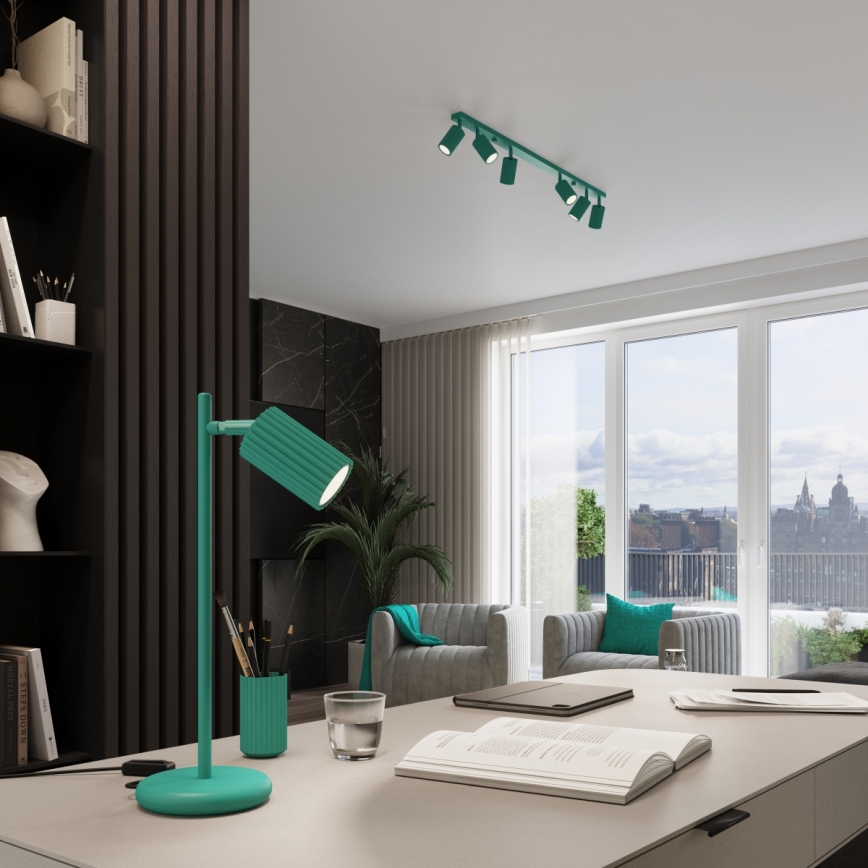 Brilagi - LED точечный светильник CRESTO 4xGU10/10W/230V бирюзовый