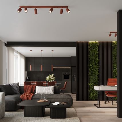 Brilagi - LED точечный светильник CRESTO 6xGU10/10W/230V красный