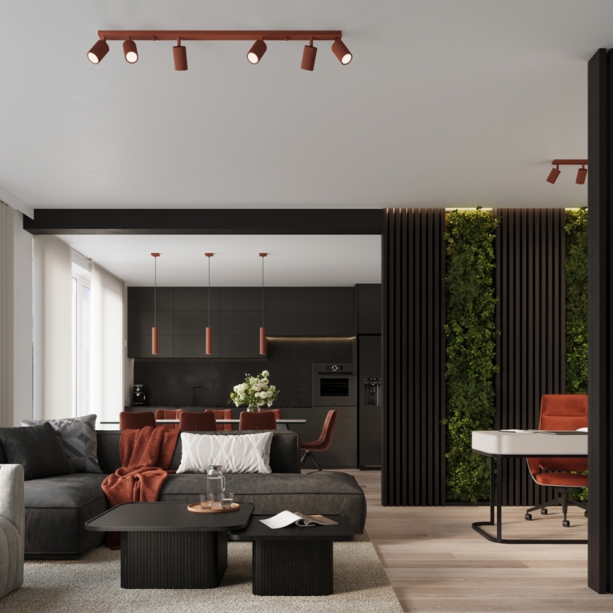 Brilagi - LED точечный светильник CRESTO 6xGU10/10W/230V красный