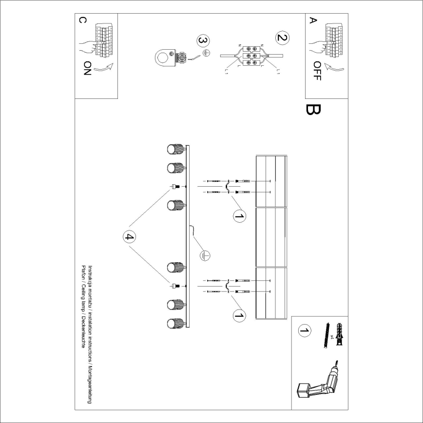 Brilagi - LED точечный светильник CRESTO 6xGU10/10W/230V красный