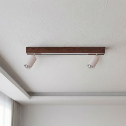 BRILAGI - LED точечный светильник SELE 2xGU10/30W/230V + LED/15W белый/декор вишни