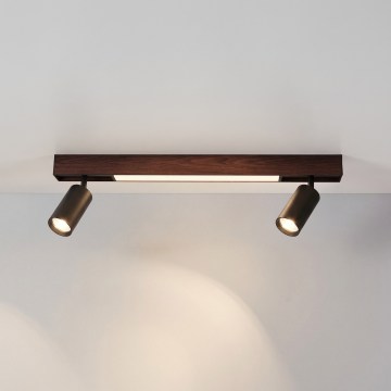 BRILAGI - LED точечный светильник SELE 2xGU10/30W/230V + LED/15W черный/декор вишни