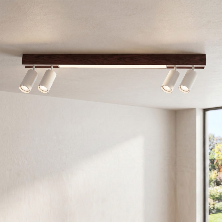 BRILAGI - LED точечный светильник SELE 4xGU10/30W/230V + LED/20W белый/декор вишни