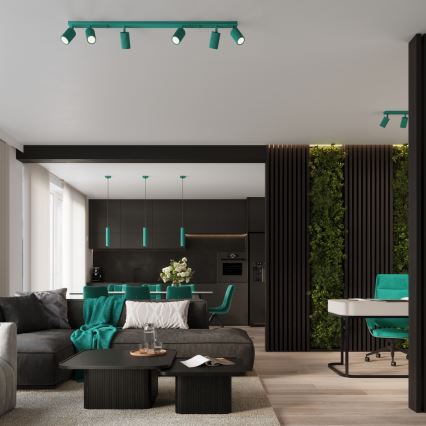 Brilagi - LED точковий світильник CRESTO 1xGU10/10W/230V 10 см бірюзовий