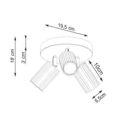 Brilagi - LED точковий світильник CRESTO 3xGU10/10W/230V білий