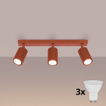 Brilagi - LED точковий світильник CRESTO 3xGU10/10W/230V червоний