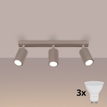 Brilagi - LED точковий світильник CRESTO 3xGU10/10W/230V тауп