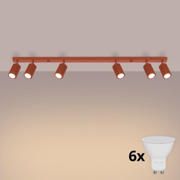 Brilagi - LED точковий світильник CRESTO 6xGU10/10W/230V червоний