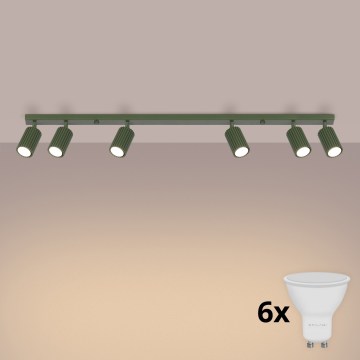 Brilagi - LED точковий світильник CRESTO 6xGU10/10W/230V зелений