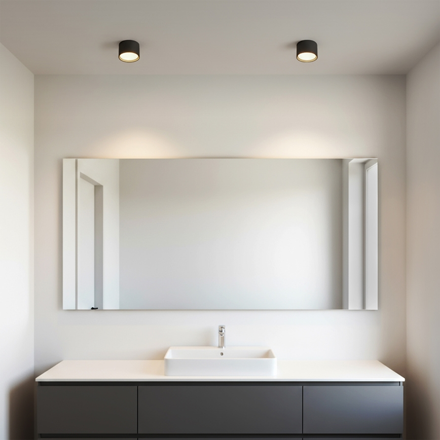 Brilagi - LED Точковий світильник для ванної кімнати SMOOTH 1xGX53/15W/230V чорний IP65