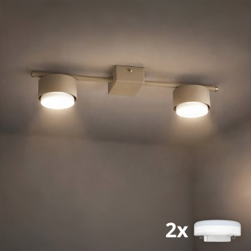 Brilagi - LED точковий світильник MONO 2xGX53/13W/230V бежевий